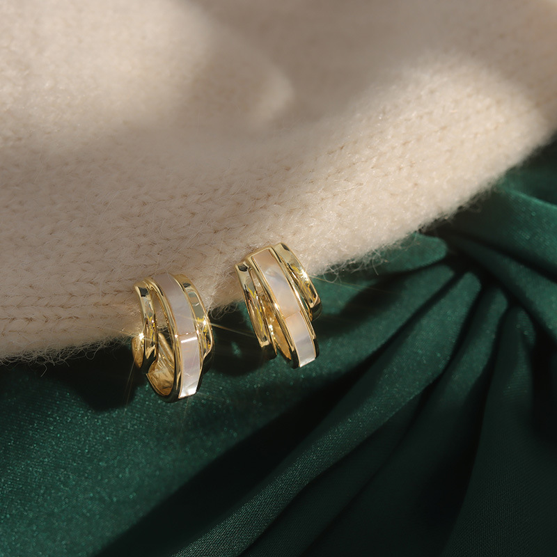 Silver Stud Earrings High Sense French Fritillary Unique