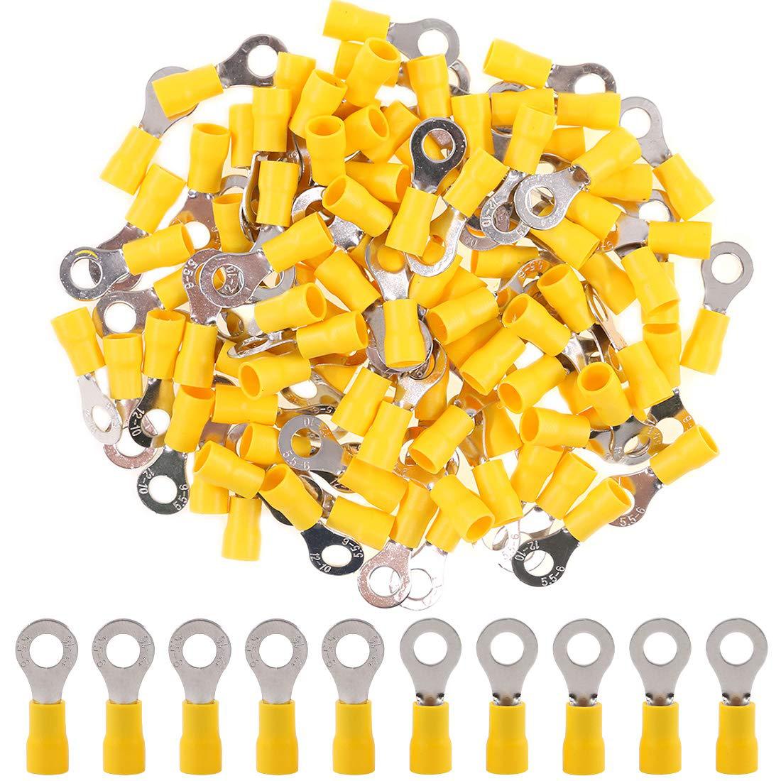Yellow M6 Ring Wire Crimp Connector