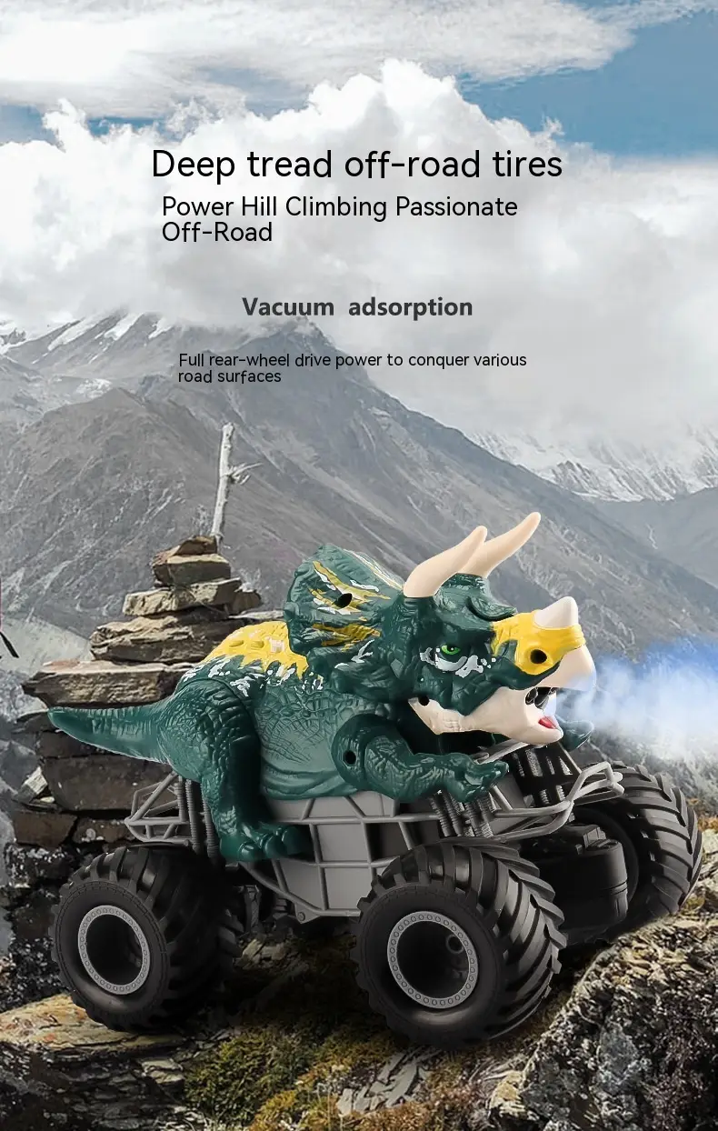 Children's Toy Dinosaur Remote Control Off-road Vehicle Tyrannosaurus Triceratops Rock Crawler