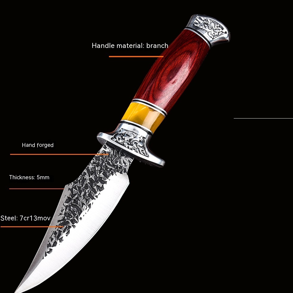 Forged Mongolian Handle Meat Knife For Free Blade Sheath - Image 6
