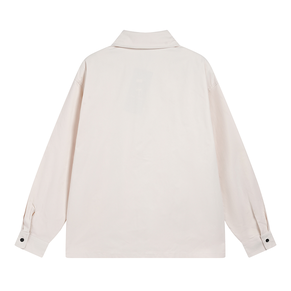 Simple Solid Color Shirt INS American Street Loose