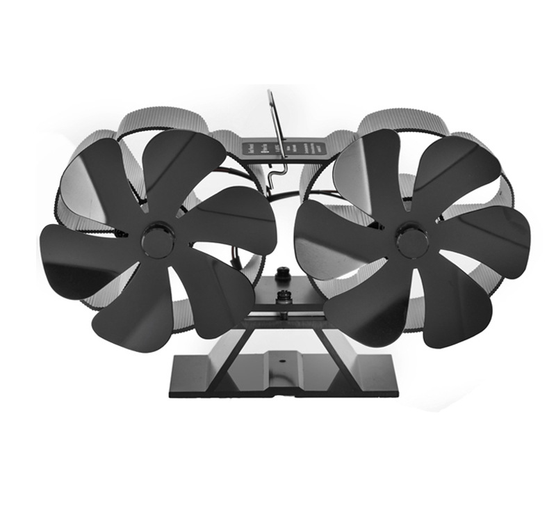 Title 5, Thermal Power Fireplace Fan Desktop Double Head...