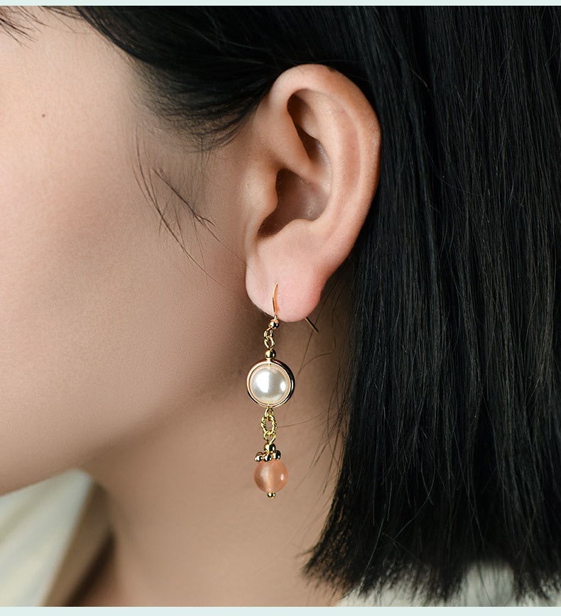 Glaze Petunia Asymmetric Earrings Retro