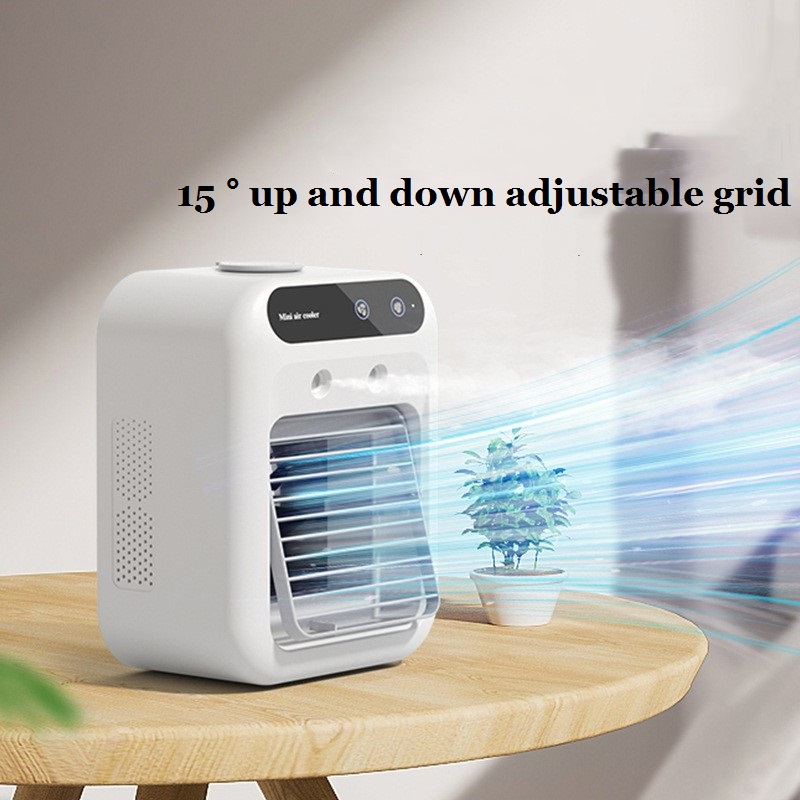 "Portable air cooler fan, water cooling fan for rooms, offices, and cars; rechargeable air cooler cooling fan."