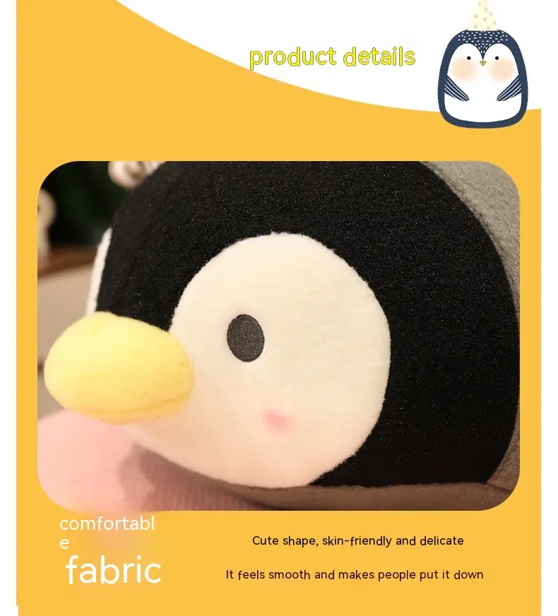 Penguin Plush Doll Cute Aquarium Sleep With Face Down Doll With Hat