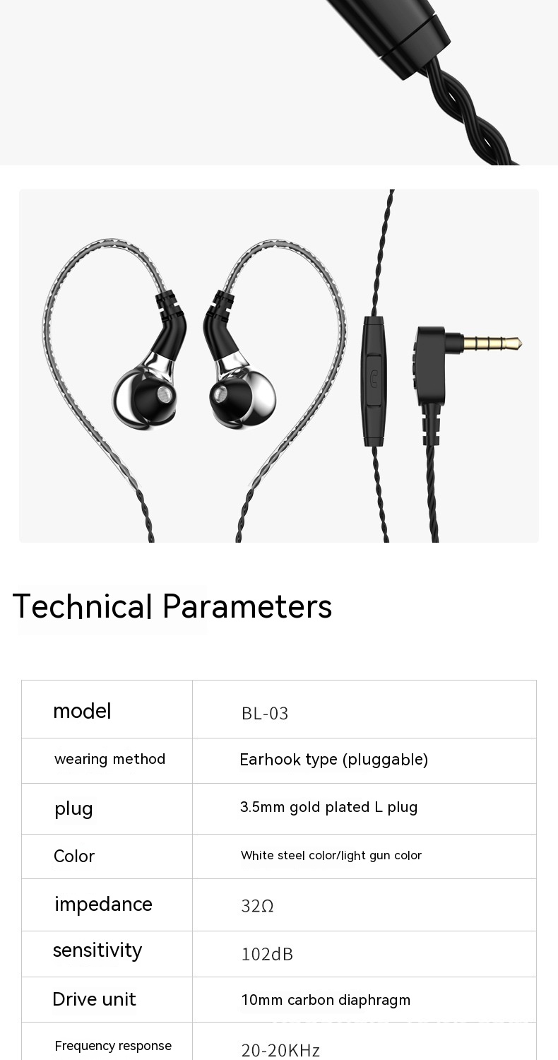Chameleon Ear-mounted Sports HIFI Wire-controlled Changeable Headset - Image 11