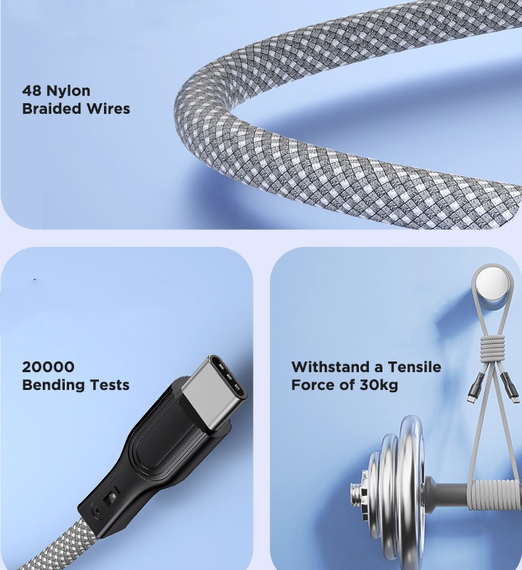 Title 5, Cable de datos de carga súper rápida con soport...