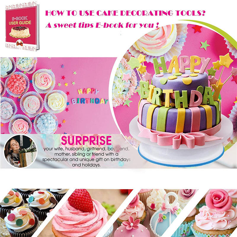 Title 6, 322 Piece Set Cake Turntable Cake Decoration Pa...