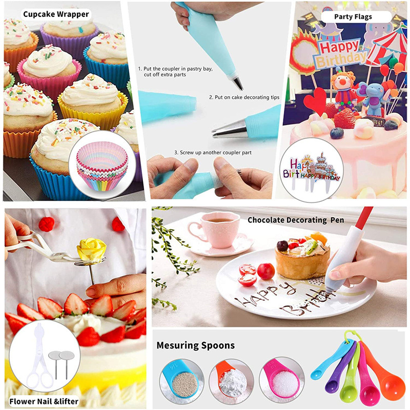 Title 7, 322 Piece Set Cake Turntable Cake Decoration Pa...