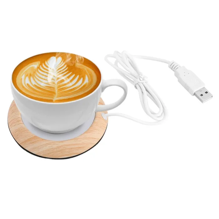 USB Wood Grain Mug Warmer - detail photo 2