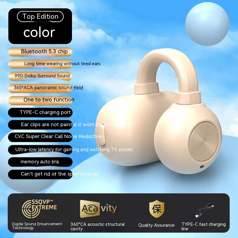 Bluetooth Headset Non In-ear Painless Long Endurance Wireless Noise Reduction - Image 11