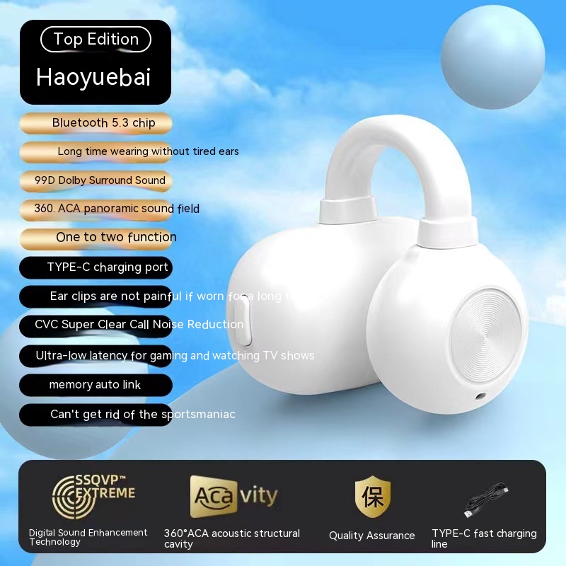 Bluetooth Headset Non In-ear Painless Long Endurance Wireless Noise Reduction - Image 5
