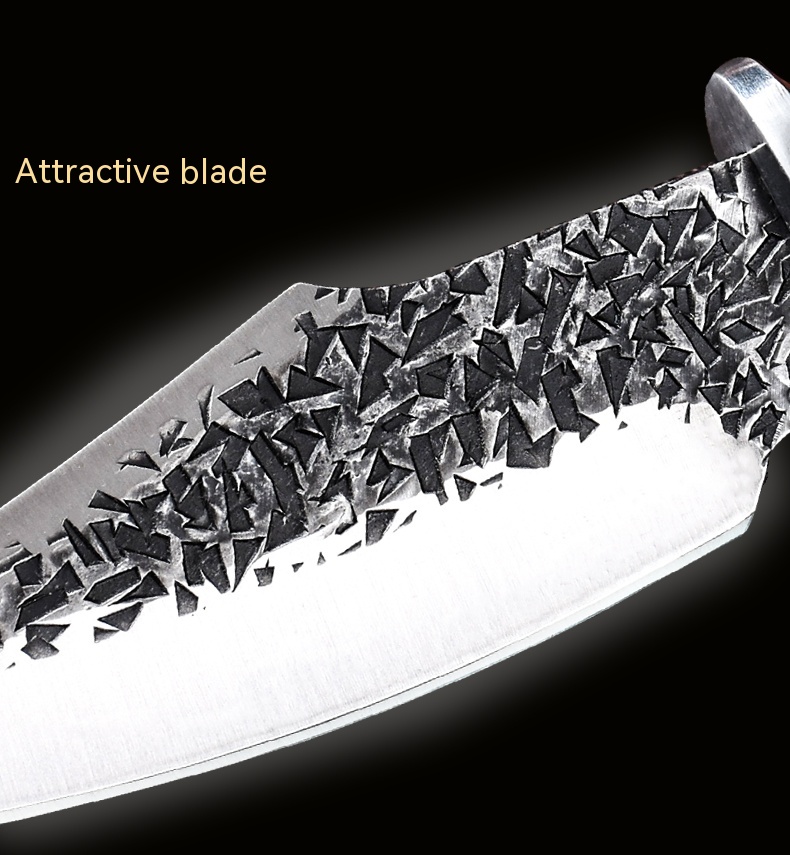 Title 6, Forged Mongolian Handle Meat Knife For Free Bla...