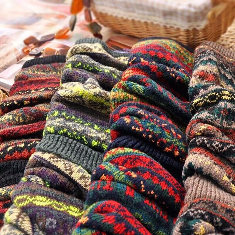 Title 4, Autumn Winter Bohemian Thickened Woolen Socks