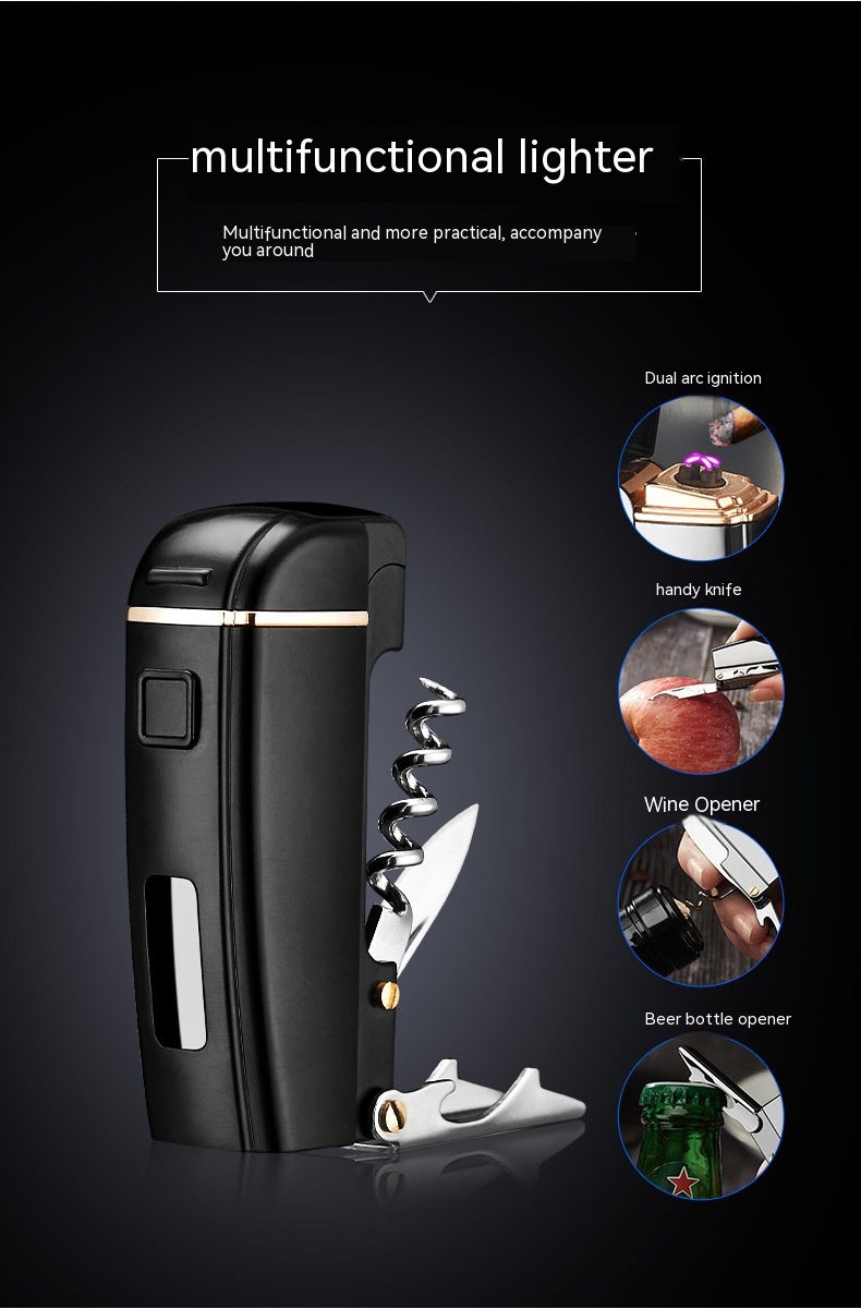 Title 4, Metal Multifunctional Induction Charging Lighter