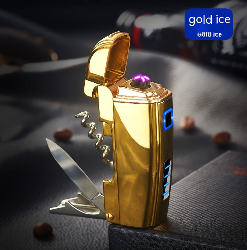 Title 5, Metal Multifunctional Induction Charging Lighter