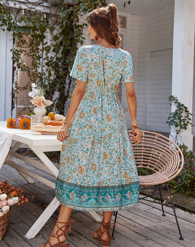 Boho Midi Slit Dress