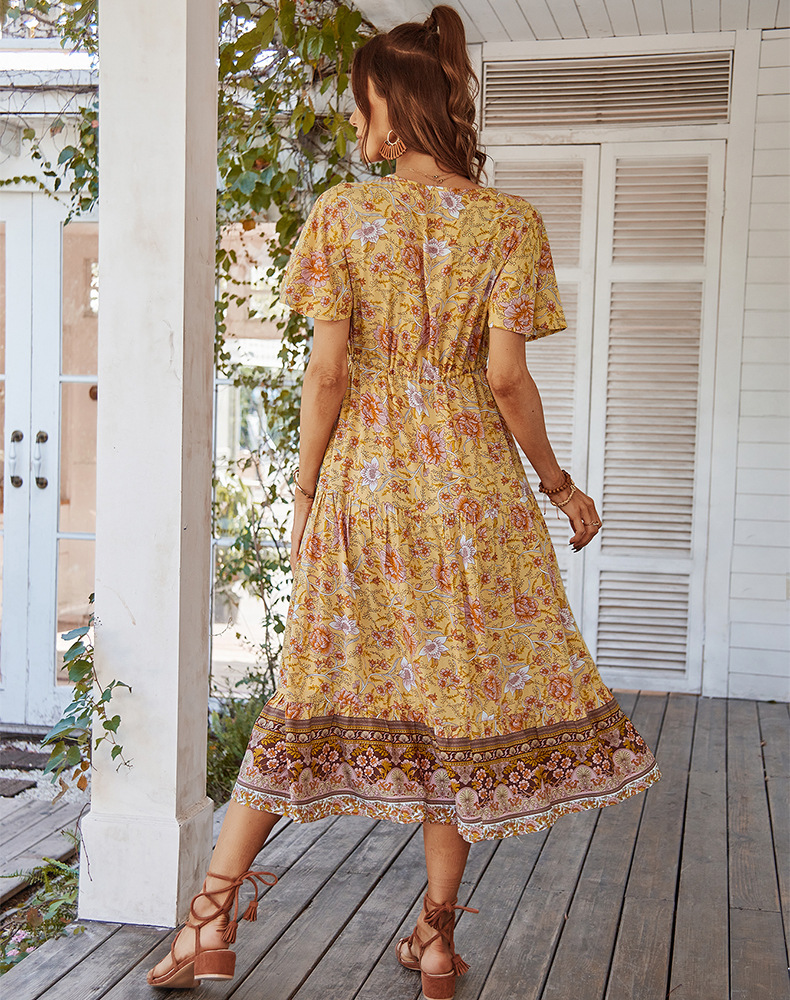 Boho Midi Slit Dress