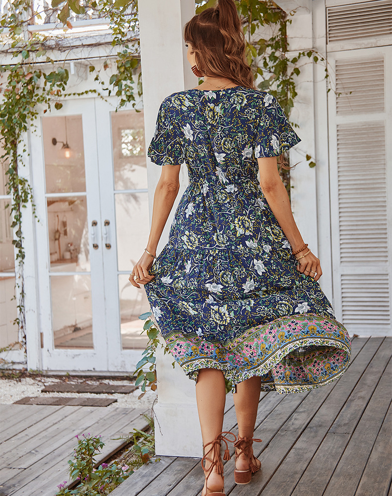 Boho Midi Slit Dress