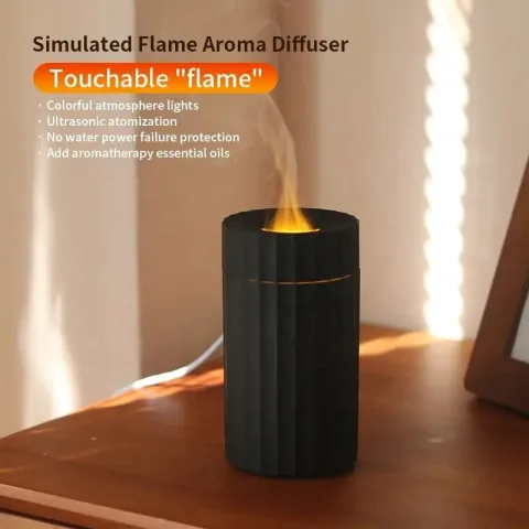Air Humidifier with Flame Effect Essential Oil Diffuser Quiet