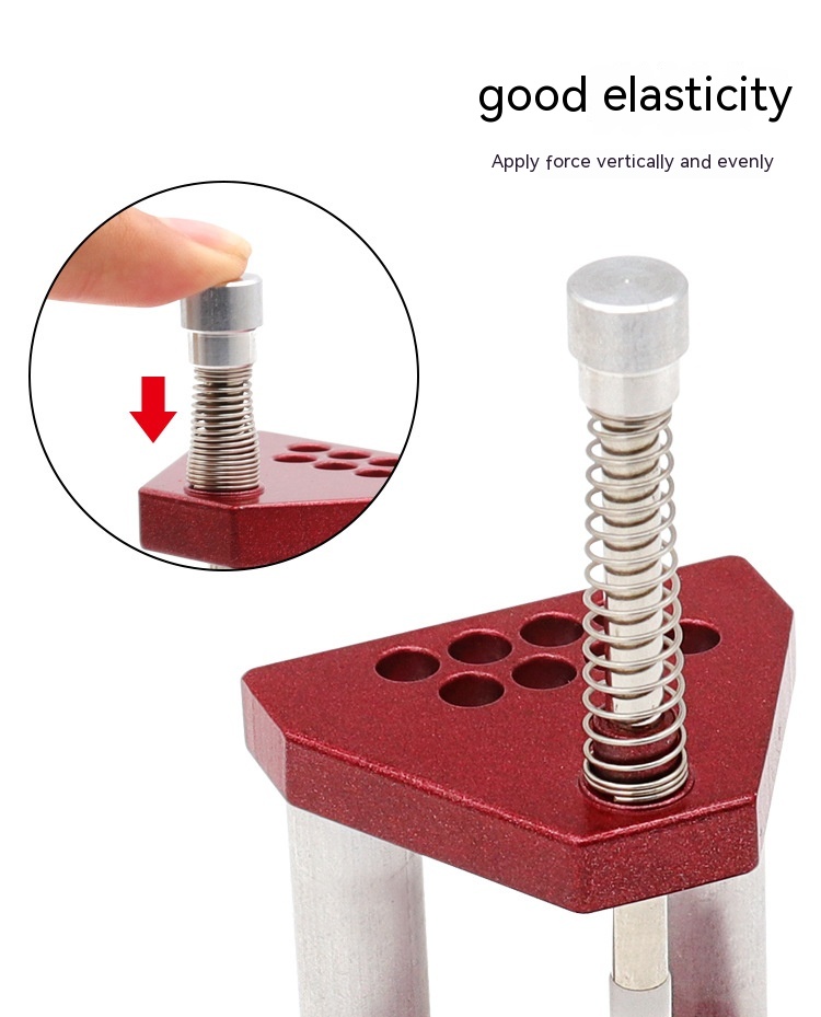 Red Metal Watch Needle Press