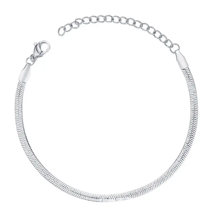 18K Gold Titanium Plated Steel Simple Bracelet