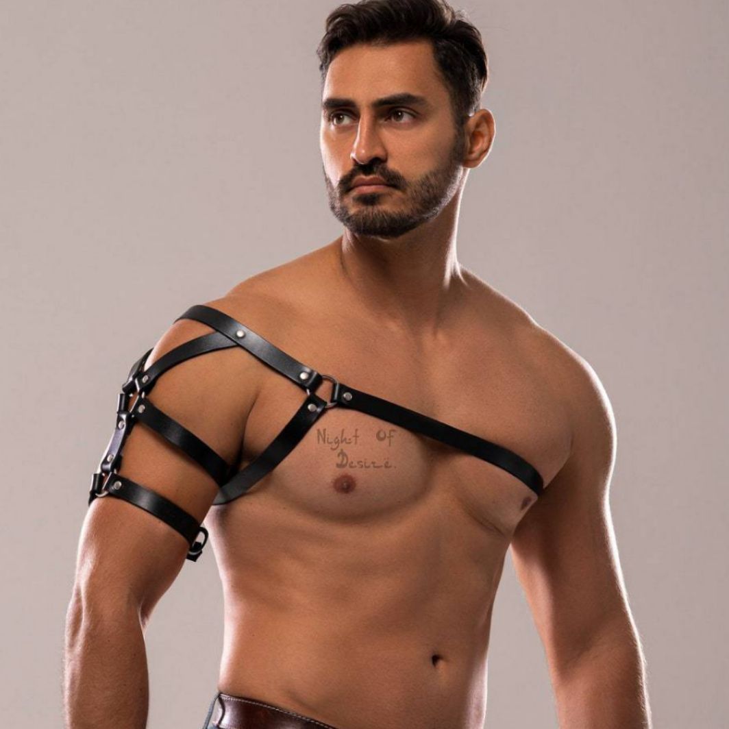 Men's Bound Leather Shoulder Strap Accessories 6