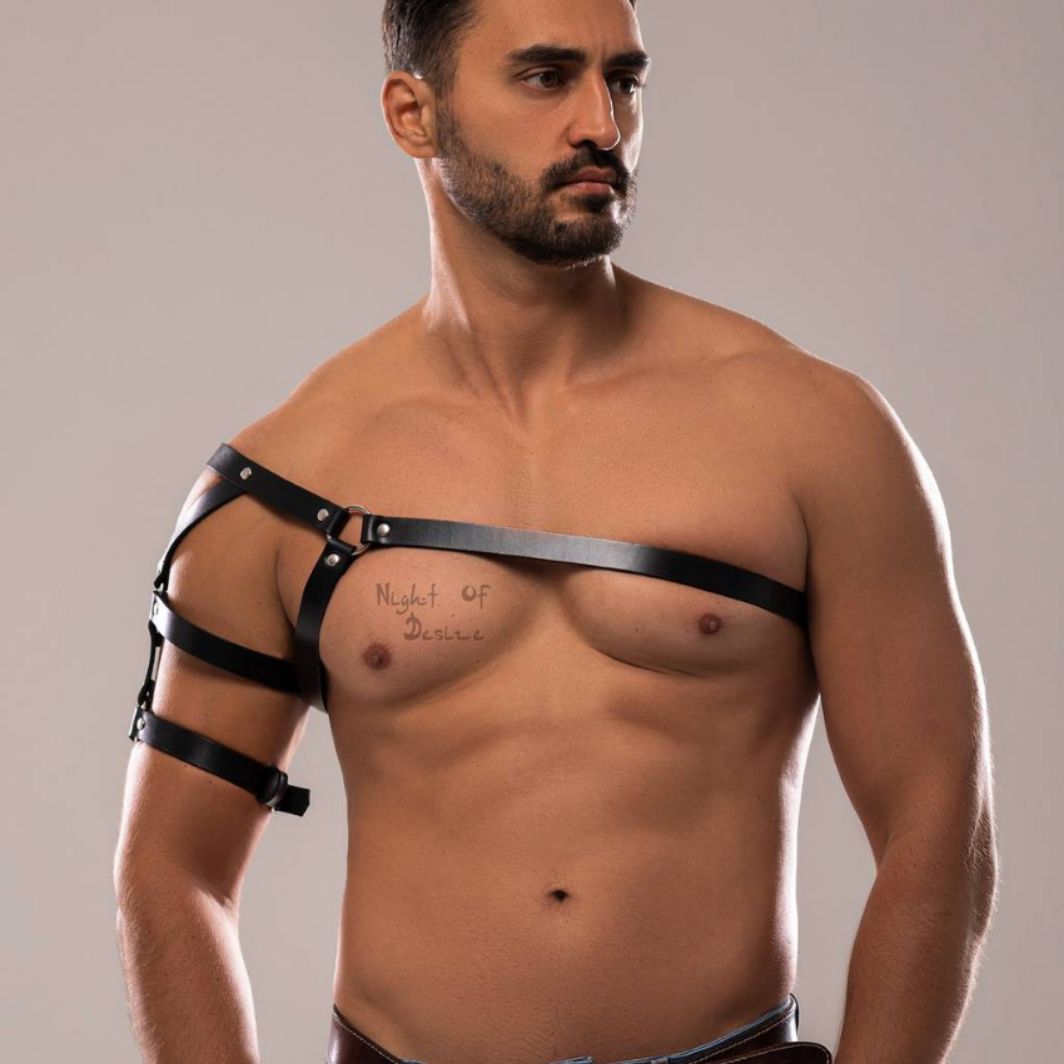 Men's Bound Leather Shoulder Strap Accessories 9