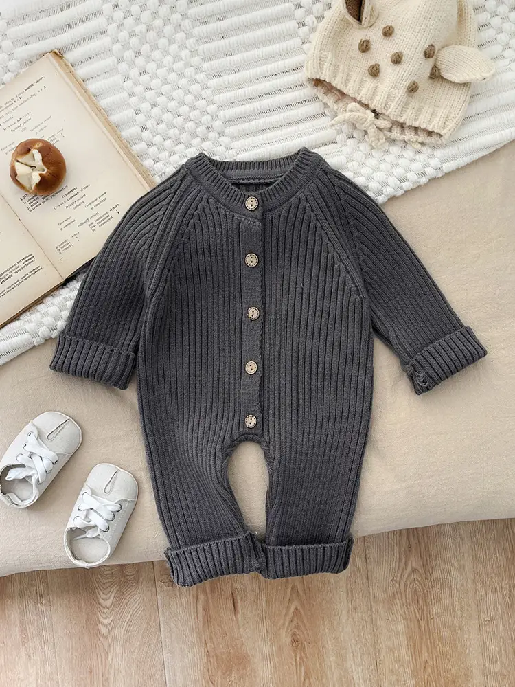 Knitted Thickened Rompers Newborn Winter Clothes Sweater Romper