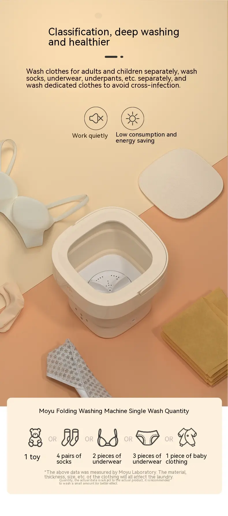 Folding Mini Mother And Baby Washing Machine