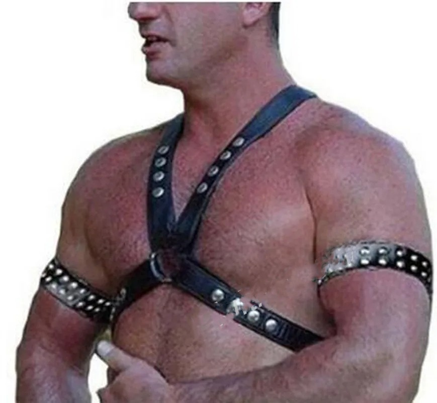 Men's Decorative Bound Leather Armband 14