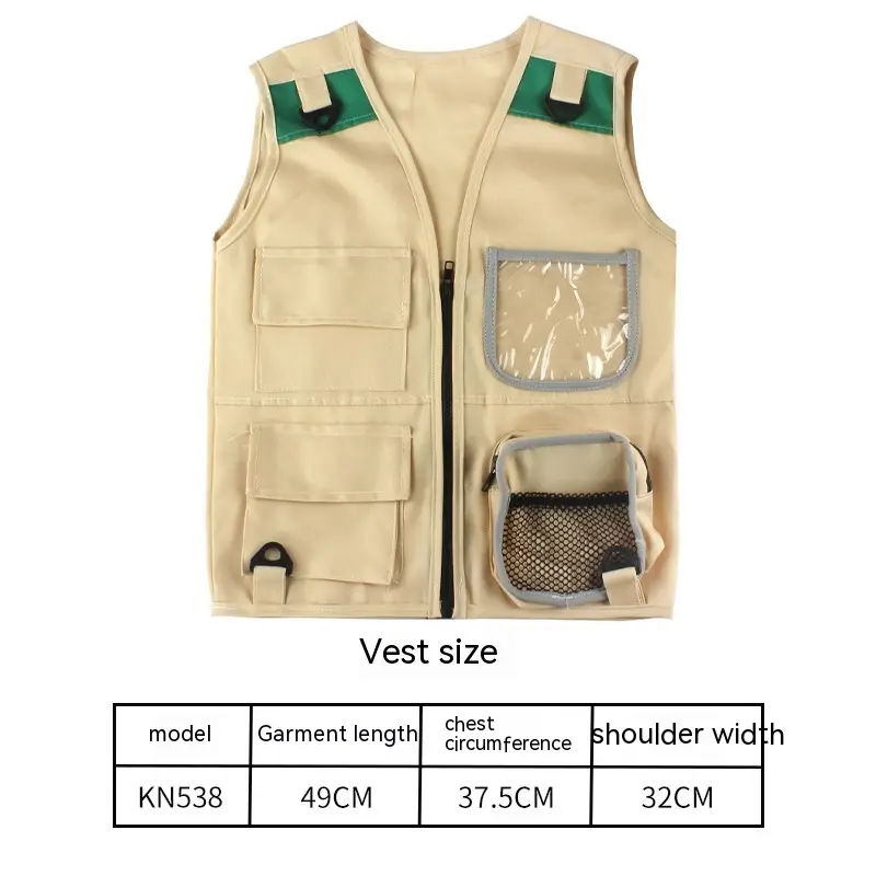 Outdoor Adventure Children Role Play Costume Play Explorer Vest Suit