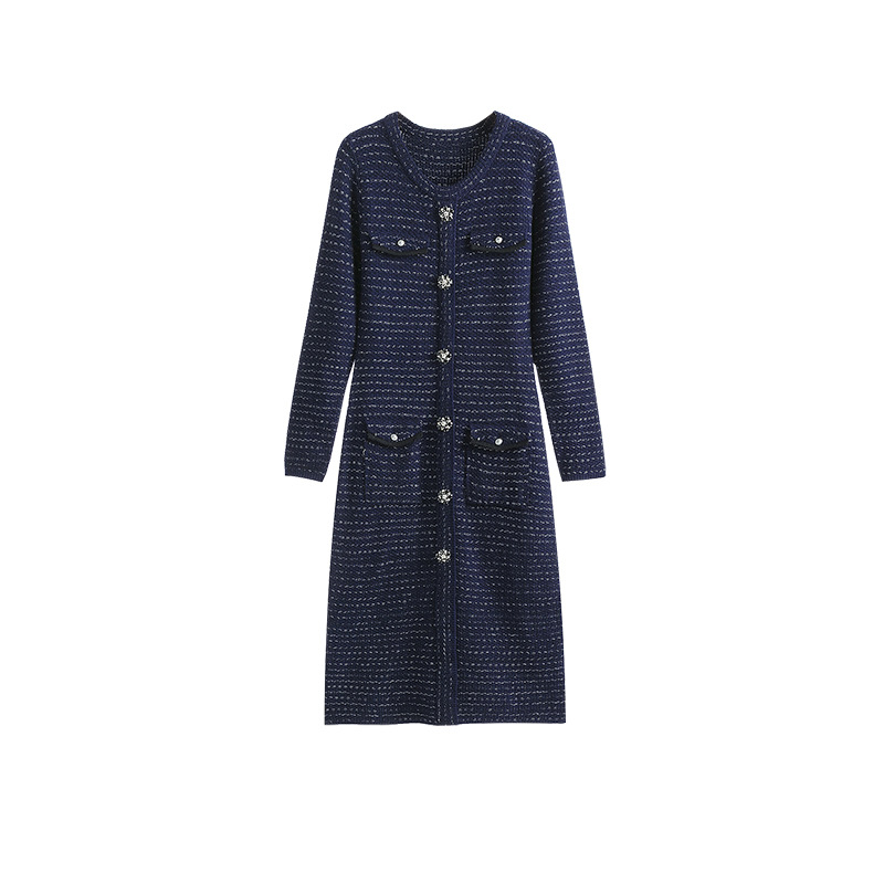 Overknee Long Trendy Anti-aging Slimming Long Sleeve Bottoming Sweater Skirt