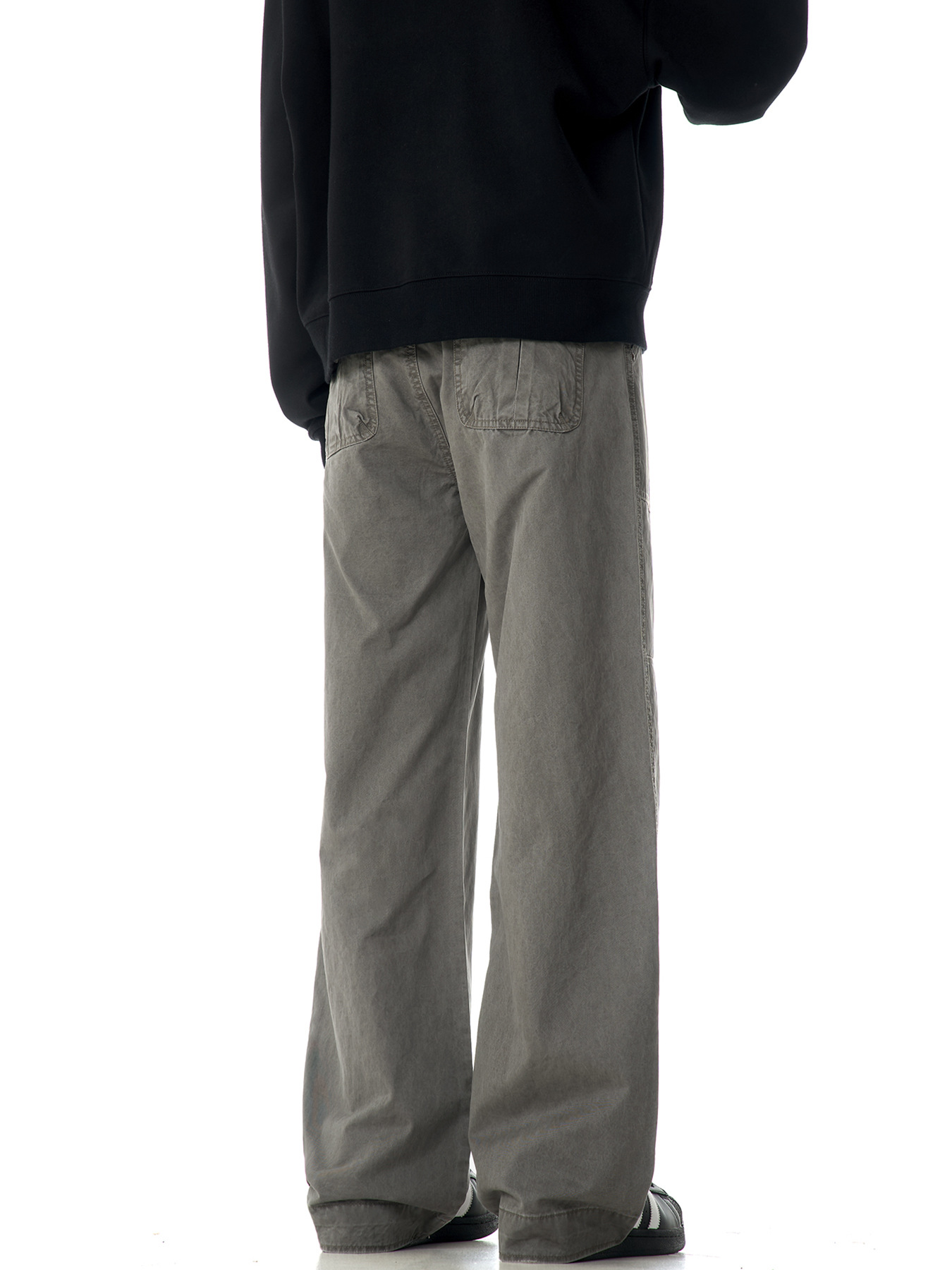 بنطلون كاجوال واسع مستقيم من شارع الرئيسي