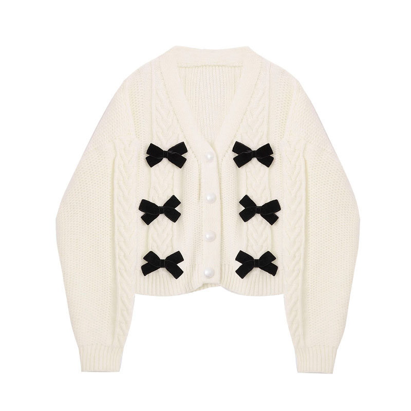 Title 4, Pequeno Design Sense Bowknot Cardigan Mulheres ...