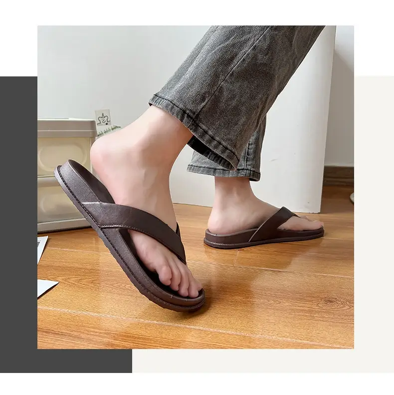 Flip-Flops Flat Slippers Male And Female Home Couple Outdoor Non-slip Beach Flip-flops