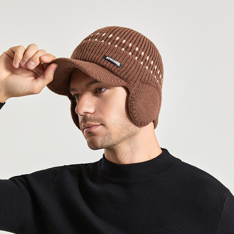 Fleece-lined Men's Sleeve Cap Ear Protection Baseball