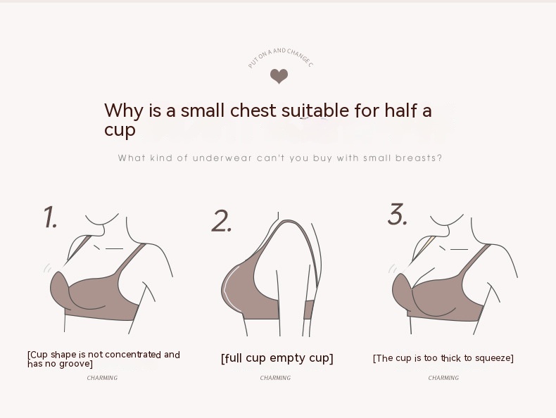 Title 34, Half Cup Bra Small Breasts Lady