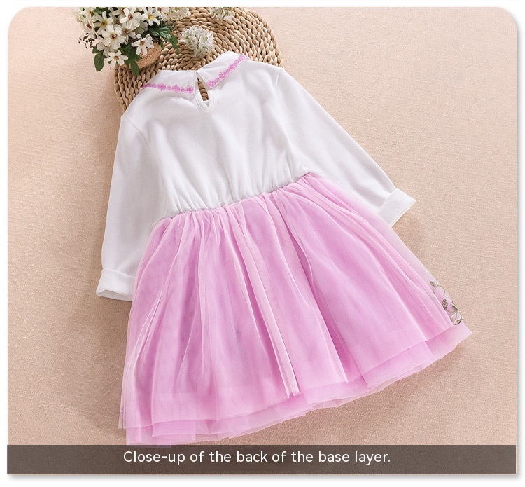 Girls' Dress Two-piece Spring Long-sleeved Sweater Princess Dress - Image 15
