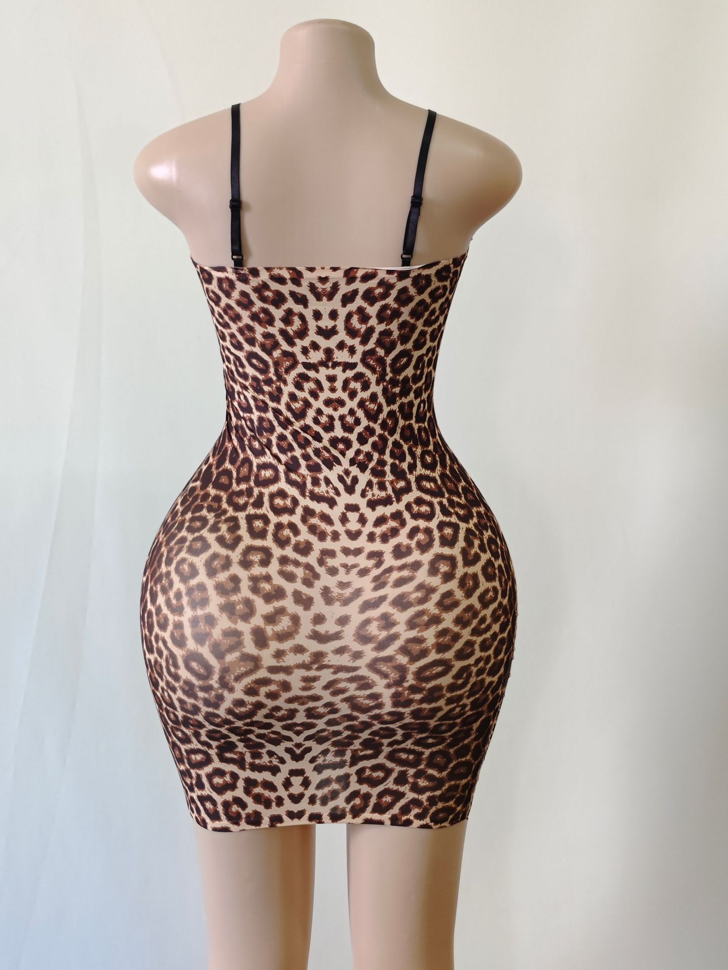 Title 1, Womens Skin Color Printed Leopard Print One-pi...