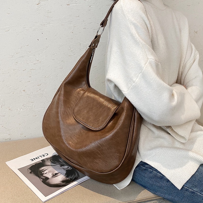 Single Shoulder Bag Class Commuter Soft Leather Tote Large Capacity
