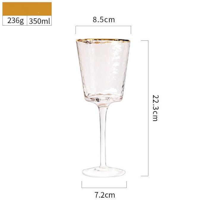 Title 4, Creative Hammer Golden Edge Crystal Champagne G...