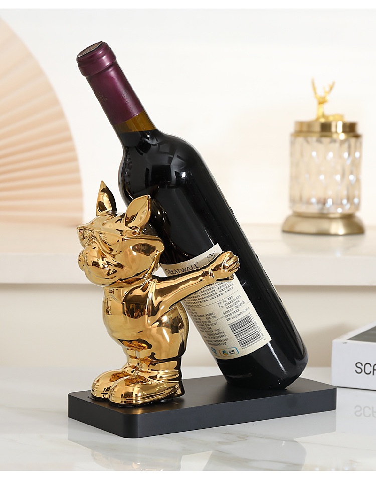 Wine Rack Decoration French Bulldog Creative And Slightly Luxury Decorations — foto 12