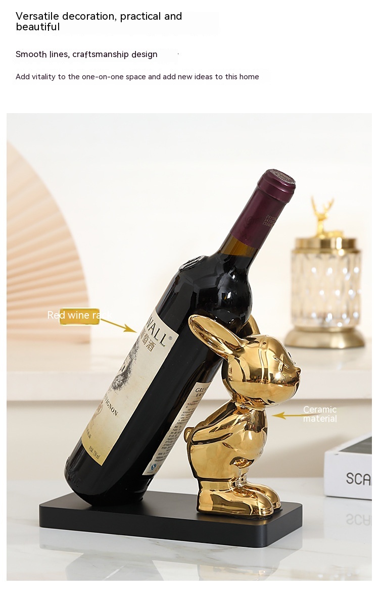Wine Rack Decoration French Bulldog Creative And Slightly Luxury Decorations — foto 4