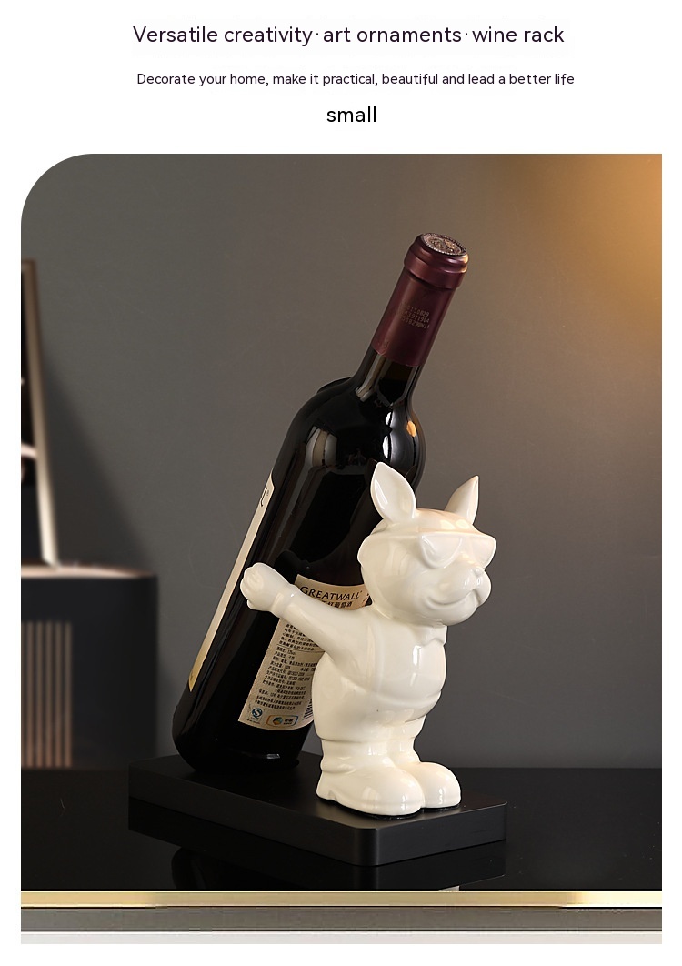 Wine Rack Decoration French Bulldog Creative And Slightly Luxury Decorations — foto 11