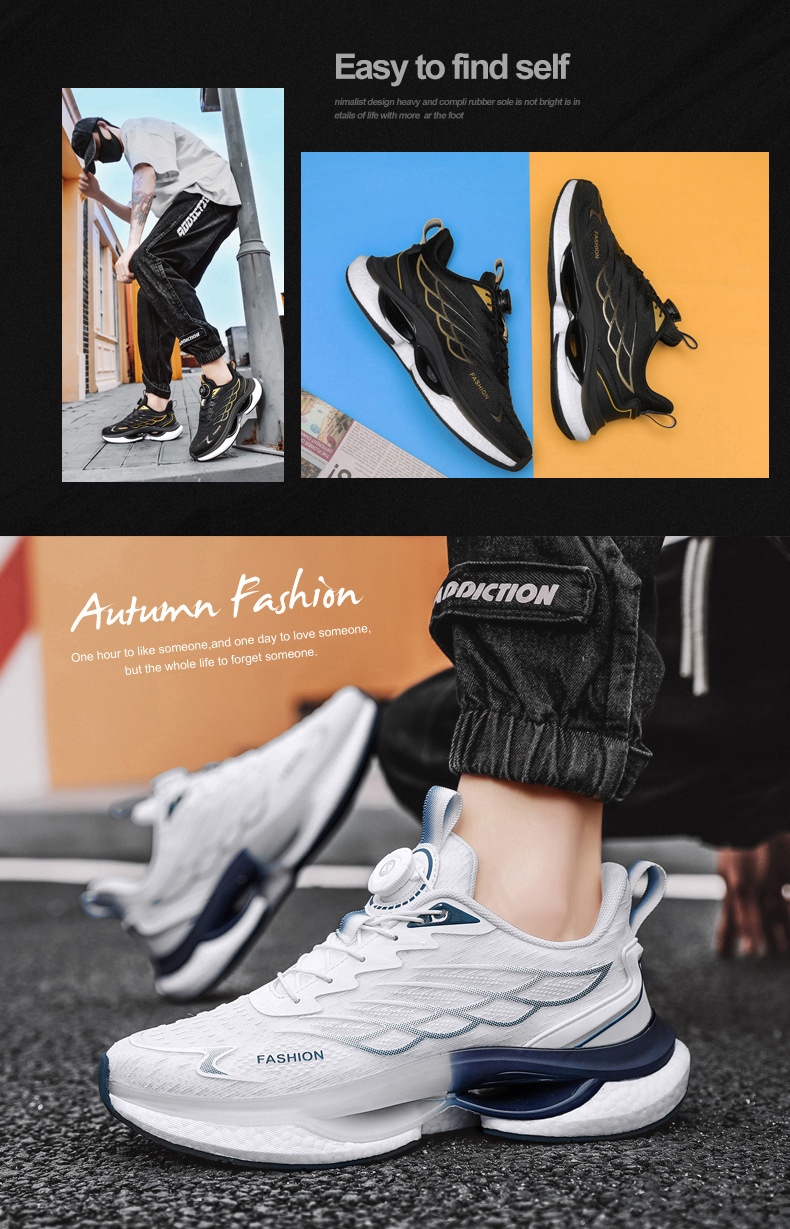 Flying Woven Air Cushion Turn Buckle Running Shoes - Image 8