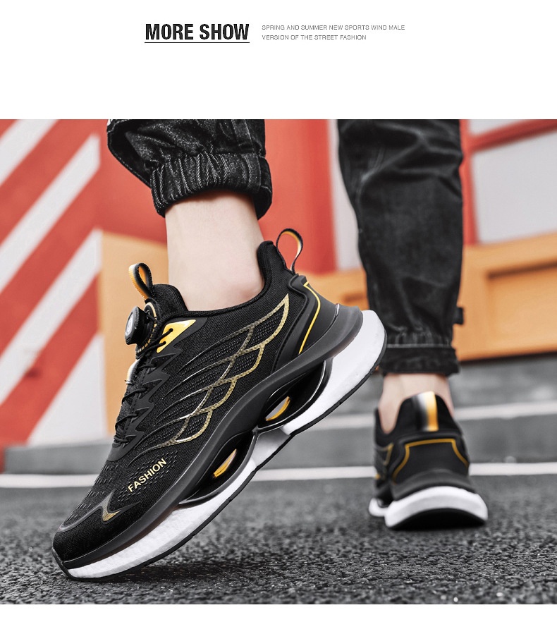 Flying Woven Air Cushion Turn Buckle Running Shoes - Image 4