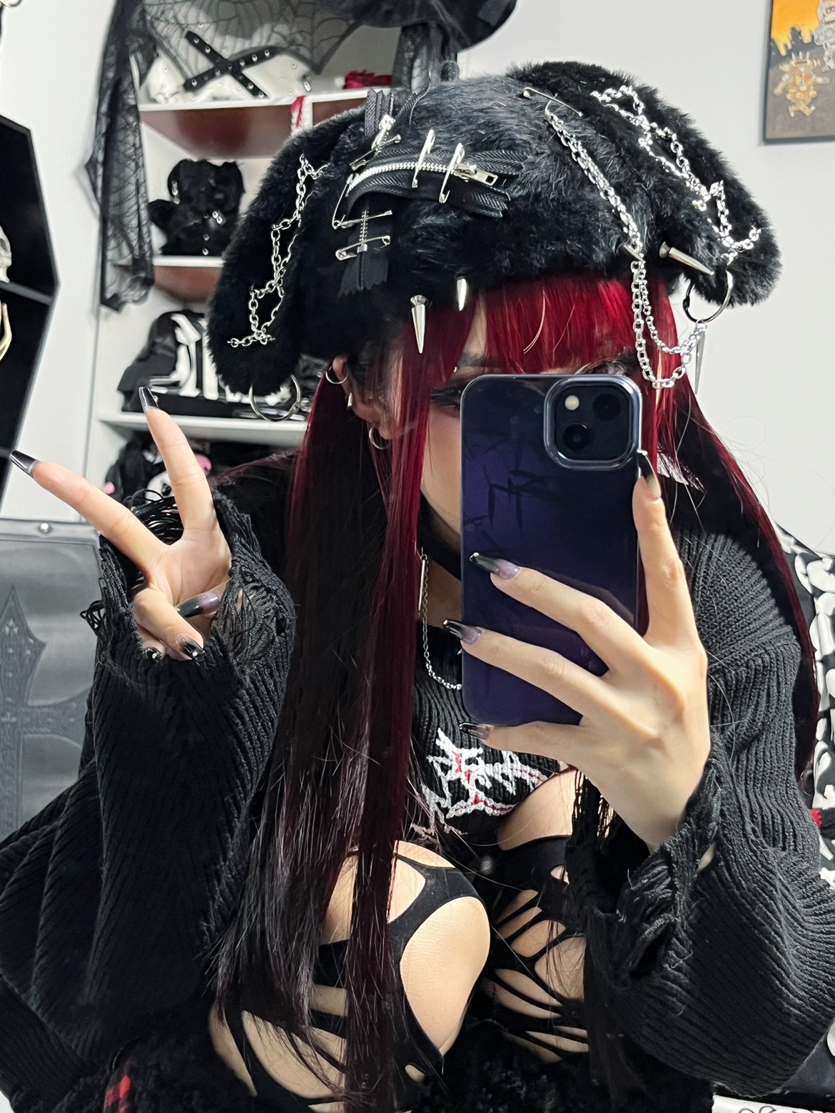 Punk Rabbit Ear Beret