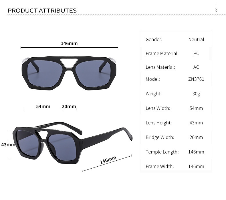 Title 16, UV Protection Retro New Sunglasses Men