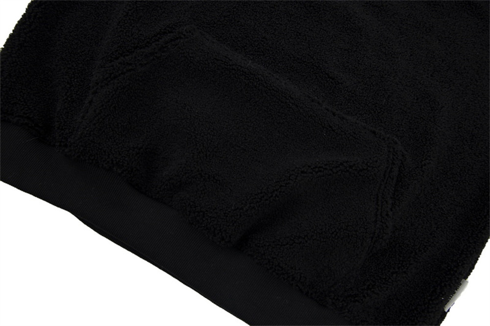 Lamb Wool Alphabet Embroidery Hooded Sweater